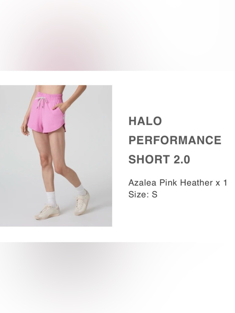 Vuori Halo Azalea Pink Heather Performance Short 2.0